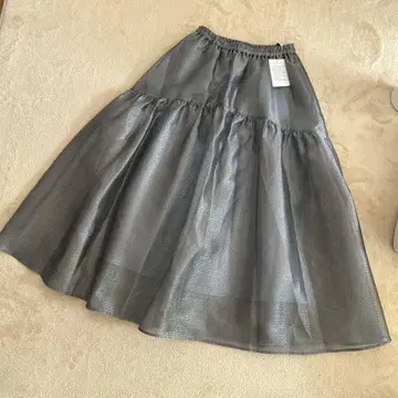 UNITED ARROWS 플레어 스커트 그레이