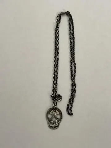 silver 스컬 코인 모티브 목걸이 멕시코 주얼리
