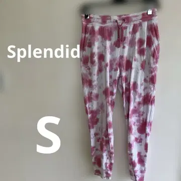 Splendid 핑크 화이트 타이다이 스웨트 팬츠 [S]