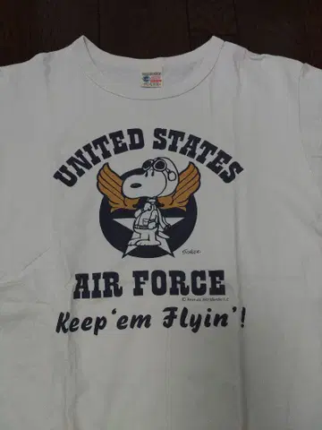 버즈릭슨 PEANUTS AIR FORCE 티셔츠 M 화이트