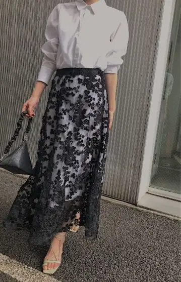 아메리 레이스 레이어드 셔츠 드레스