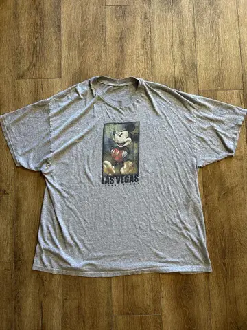 90's~00's USA제 MICKEY,INC 그레이 티셔츠 디즈니 공식