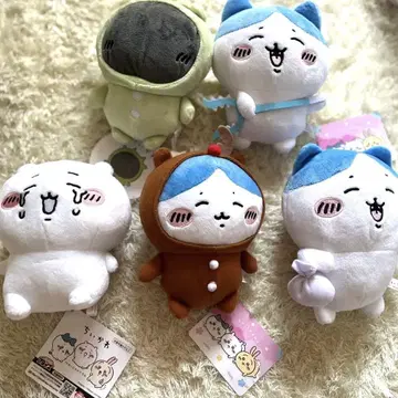 치이카와 하치와레 미도리노코 츠노노코 봉제 인형 5개