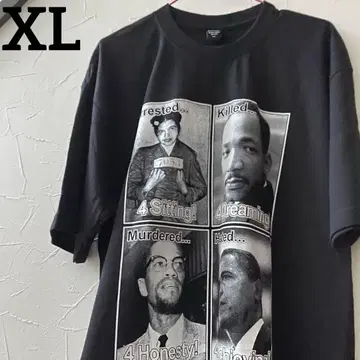 위인 티셔츠 로사 파크스 킹 목사 말콤 X 오바마 구제 의류 반팔