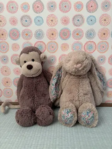 Jellycat 토끼 원숭이 봉제 인형 2종 세트