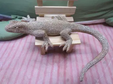 새상품 도마뱀 피규어 (금) 도마뱀 입상 22cm