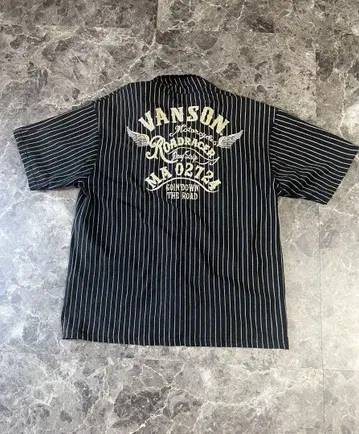 VANSON 스트라이프 반팔 셔츠 레어 XL