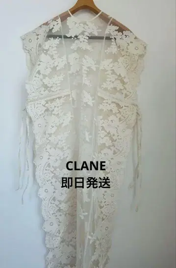 Clane FLOWER SHEER LACE LONG TOPS 완판템