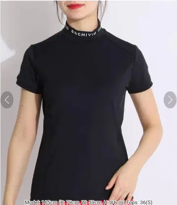 아르치비오 AR 넥 프린트 모크넥 반팔 셔츠 블랙