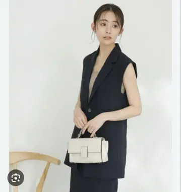 LB.03 멜란지 드라이 테일러드 베스트 네이비