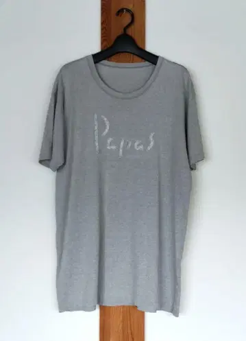 PAPAS SPORTS 로고 티셔츠 그레이