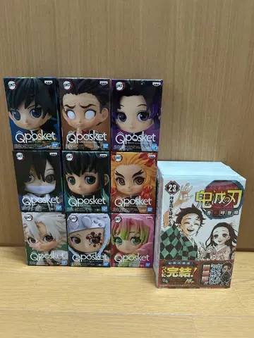 귀멸의 칼날 Qposket 기둥 9개 + 23권 피규어 세트