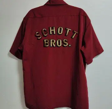 SCHOTT 빨간색 워크 셔츠 샷 할리 아메카지 라이더