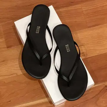TKEES 비치 샌들 플립플랍 블랙 검정 25cm