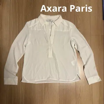 프랑스제 Axara Paris 풀오버 셔츠 M 화이트 셔츠