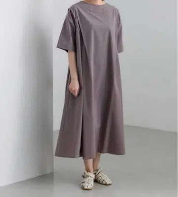 SUMI STYLE 라벤더 롱 원피스 반팔