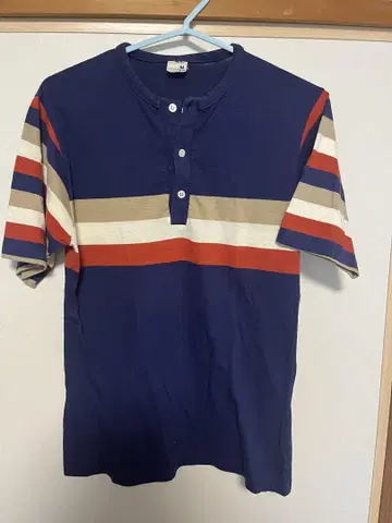 JC penny 60s 셔츠 보더 헨리넥 빈티지