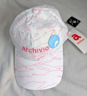 archivio 롱 바이저 캡 핑크 라인