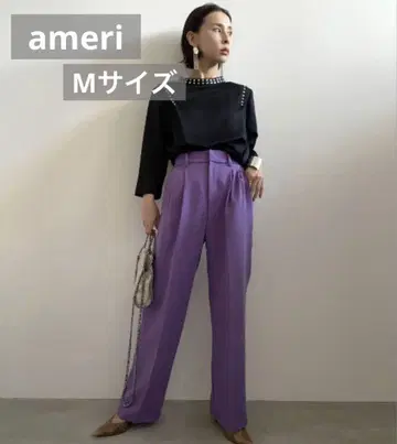 Ameri VINTAGE 2TUCKS STRAIGHT PANTS 퍼플