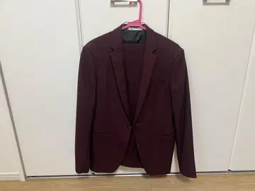 ZARA 버건디 싱글 브레스트 정장 자켓 팬츠 세트