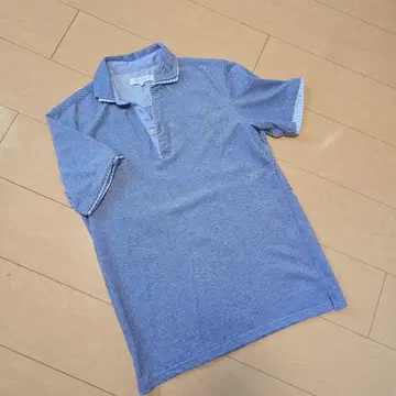 피케 셔츠 M 블루 UNITED ARROWS