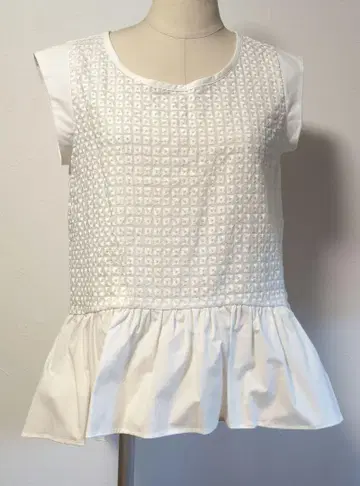 BABYLONE STELLA CIFFON 화이트 상의
