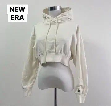 NEW ERA 뉴에라 후드 맨투맨 숏 기장 화이트