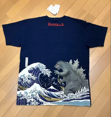새상품 보관품 티셔츠 고질라 GODZILLA 후가쿠 후가쿠 36경 XL