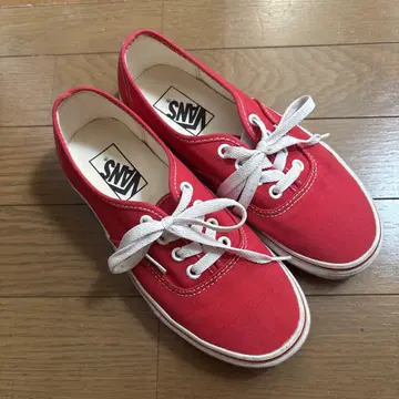 VANS 반스 오센틱 US6.5/JP23 레드 스니커즈