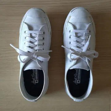CONVERSE Jack purcell 화이트 가죽 스니커즈