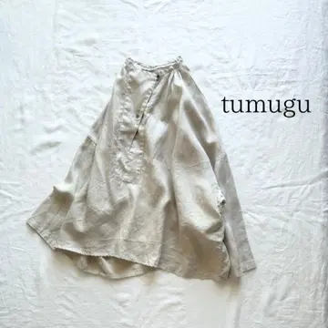 tumugu 츠무구 린넨 풀오버 블라우스 셔츠
