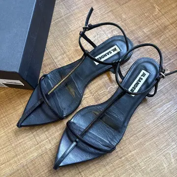 JILSANDER 포인트 플랫 샌들 37