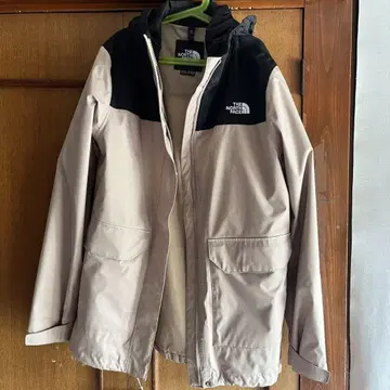 THE NORTH FACE 마운틴 후드티 XL 베이지/블랙
