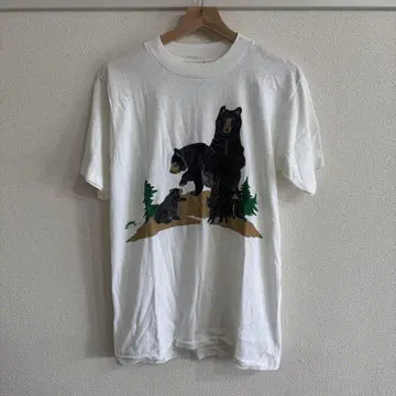 vintages 90s ONEITA USA제 애니멀 곰 티셔츠 구제 의류