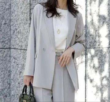 any SiS 스마트 뷰티 스트레치 더블 브레스트 자켓
