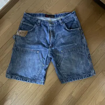 더블니 데님 숏팬츠