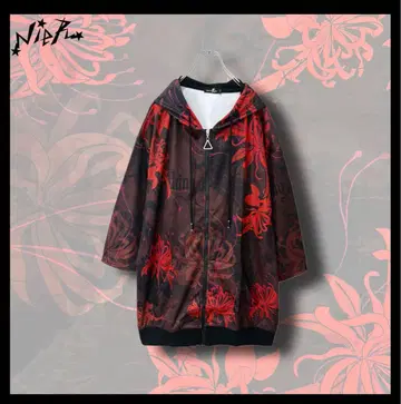 NieR 빨간색 피마자 ZIP OUTER