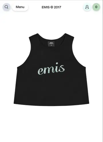 emis 블랙 탱크탑 OS