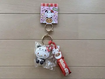 헬로키티 입체 키링 팬더 디저트
