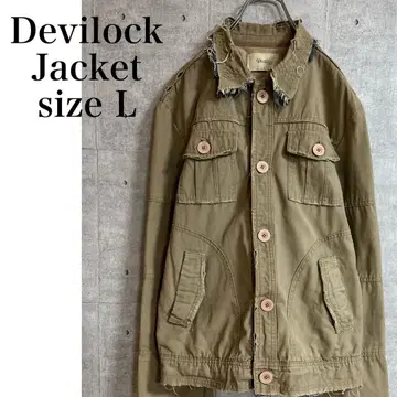 Devilock 밀리터리 자켓 빈티지 가공 베이지 L