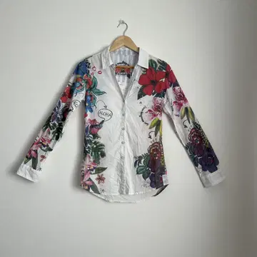 Desigual 꽃무늬 Aloha 긴팔 셔츠