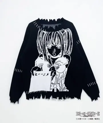 REFLEM DEATH NOTE 콜라보 데미지 니트 소 야카이
