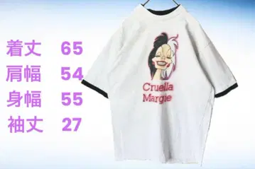 디즈니 90년대 티셔츠 크루엘라 빈티지