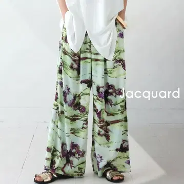 patterntorso antiqua 자카드 와이드 팬츠 플러스 사이즈