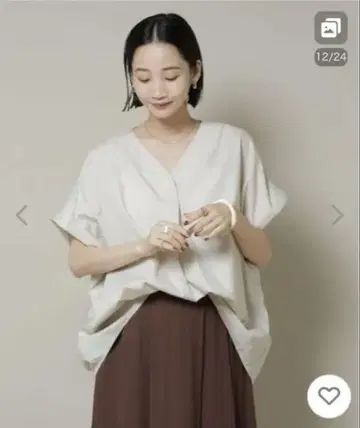 NANO universe 돌먼 와이드 스키퍼 블라우스