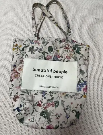 beautiful peaple 토트백 보타니컬 꽃무늬
