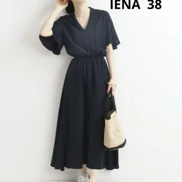 IENA 오픈 카라 플레어 원피스 38