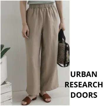 URBAN RESEARCH DOORS 린넨 레이온 와이드 이지 팬츠