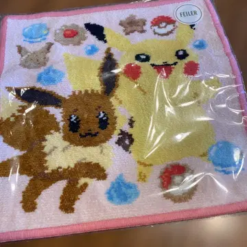 FEILER 페이러 포켓몬 피카츄 이브이 손수건 약 25cm