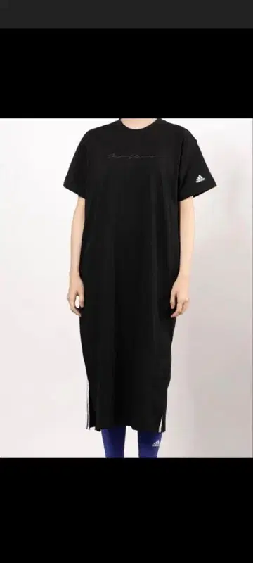 아디다스 Three Stripes 롱 원피스 L 사이즈 블랙